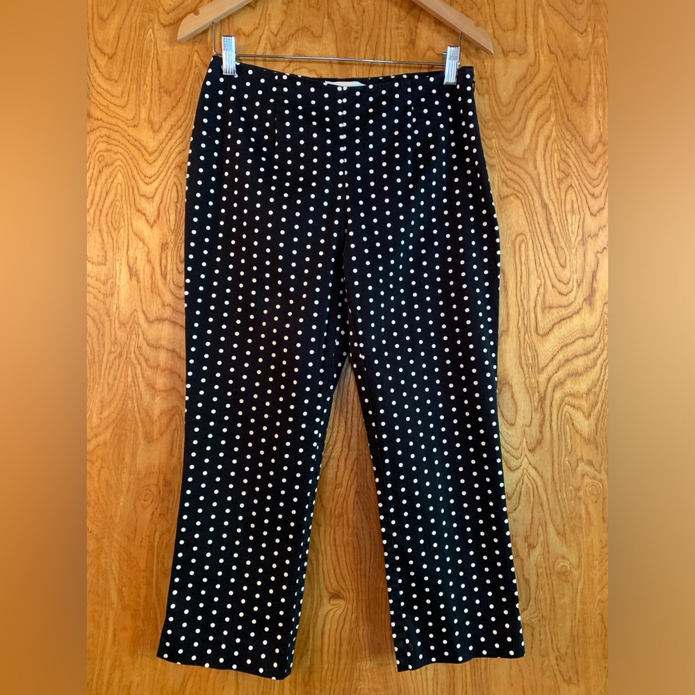 Chico's Black Polka Dot Cropped Pants